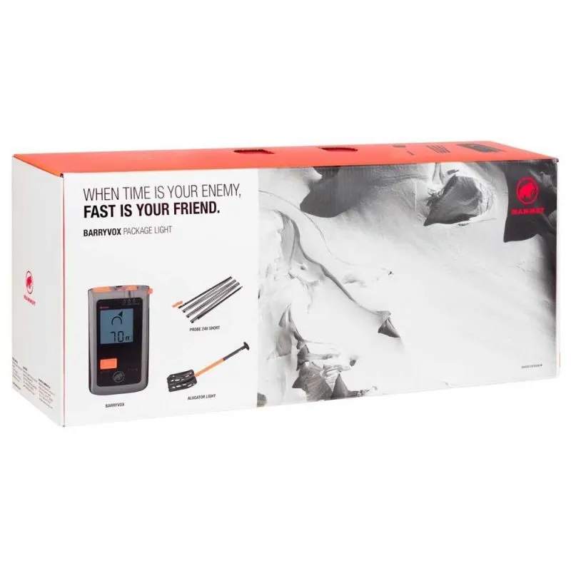 Paquete de seguridad para avalanchas transceptor de avalanchas + pala + sonda Mammut Paquete Barryvox Luz