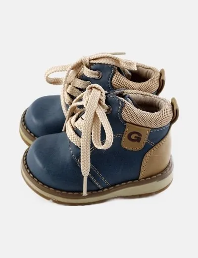 Pat et ripaton Bota azul cordones