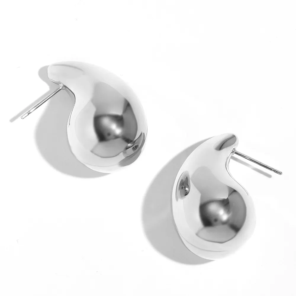 Pendientes Acero Gota 27mm