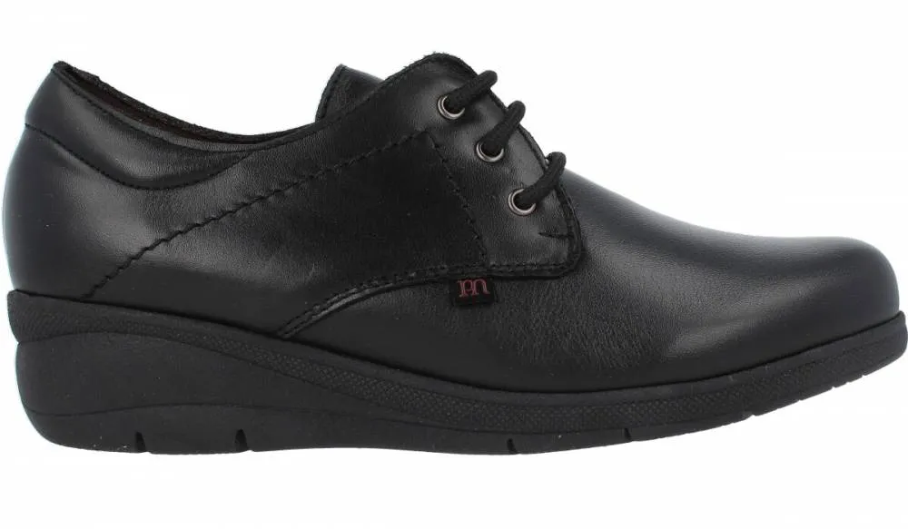 PEPE MENARGUES  ZAPATO ANCHO ESPECIAL CORDONES NEGRO
