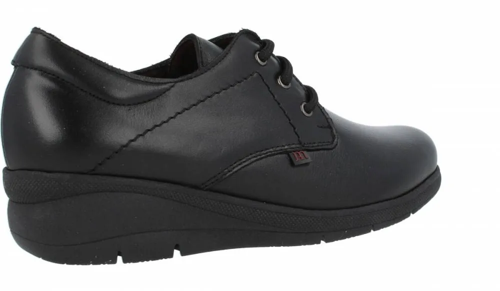 PEPE MENARGUES  ZAPATO ANCHO ESPECIAL CORDONES NEGRO