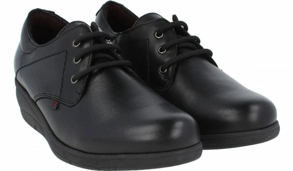 PEPE MENARGUES  ZAPATO ANCHO ESPECIAL CORDONES NEGRO