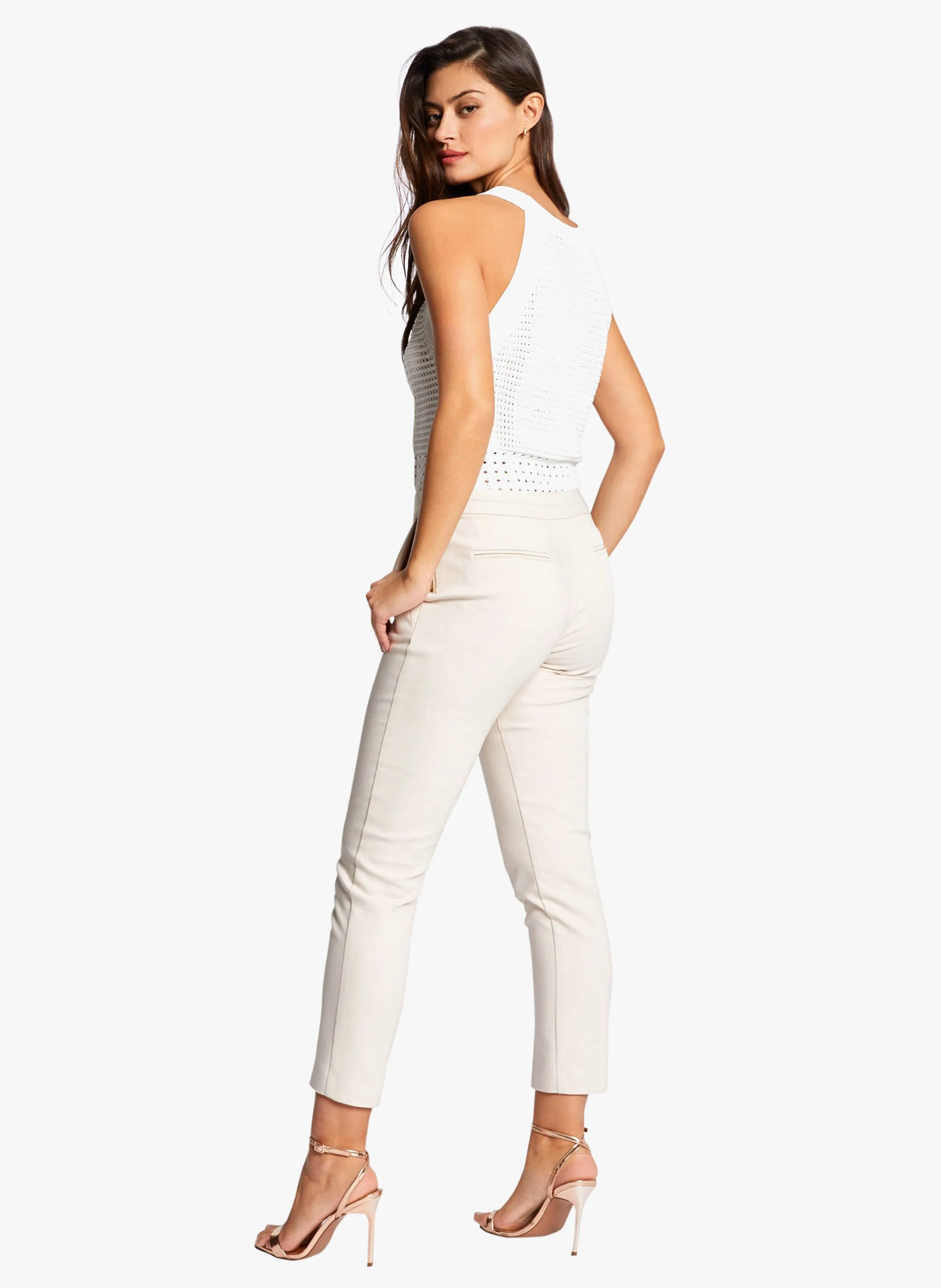 PROSY.F  PANTALóN SLIM TOBILLERO EN BEIGE