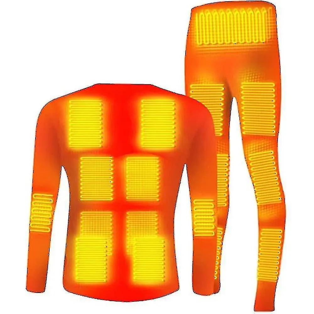 ROPA INTERIOR TéRMICA PARA HOMBRE TRAJE DE CALEFACCIóN ELéCTRICA USB DE INVIERNO TOPS DE ESQUí PANTALONESHAO
