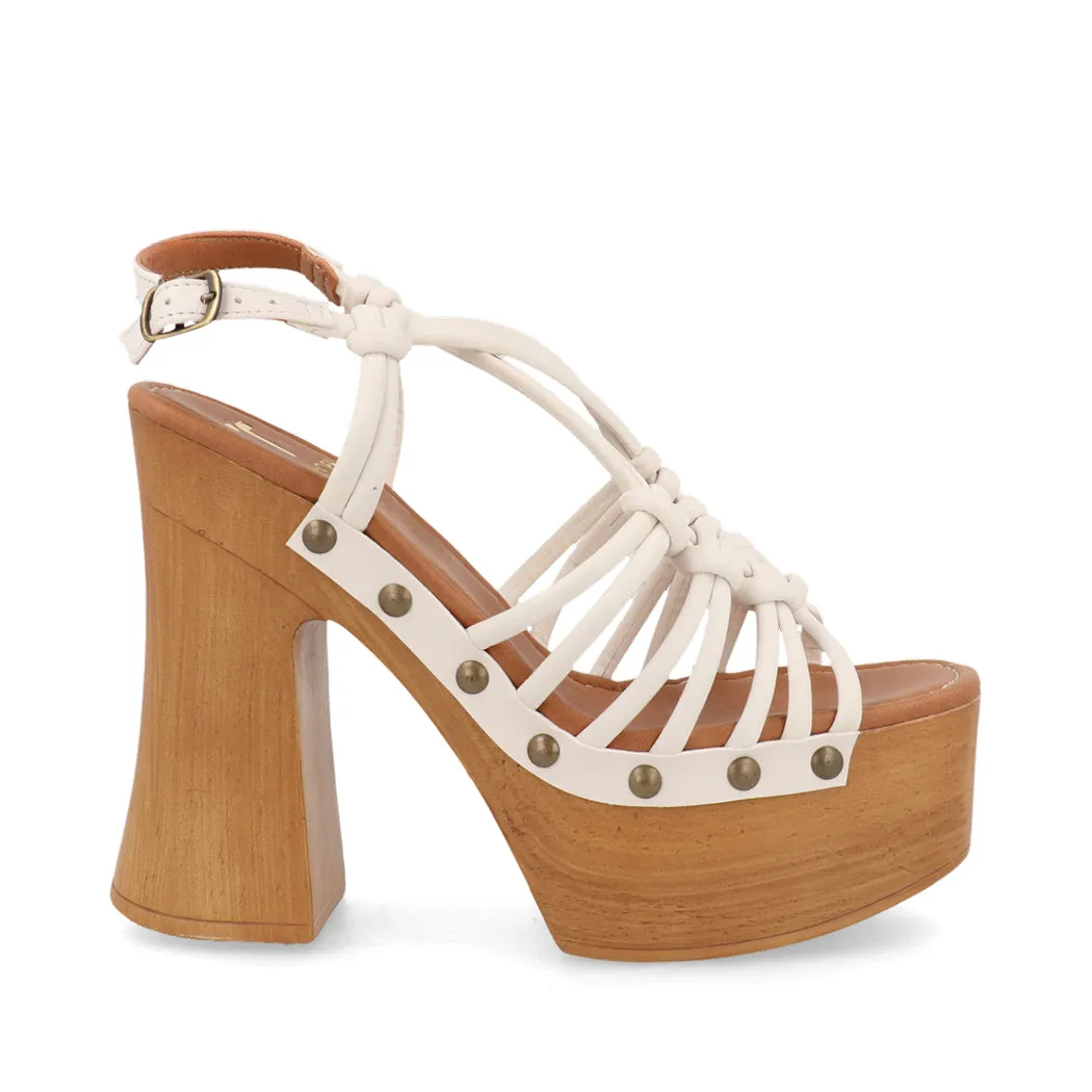 Sandalia de tacónTrender color Latte para Mujer