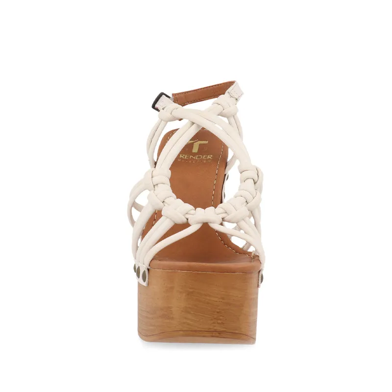Sandalia de tacónTrender color Latte para Mujer