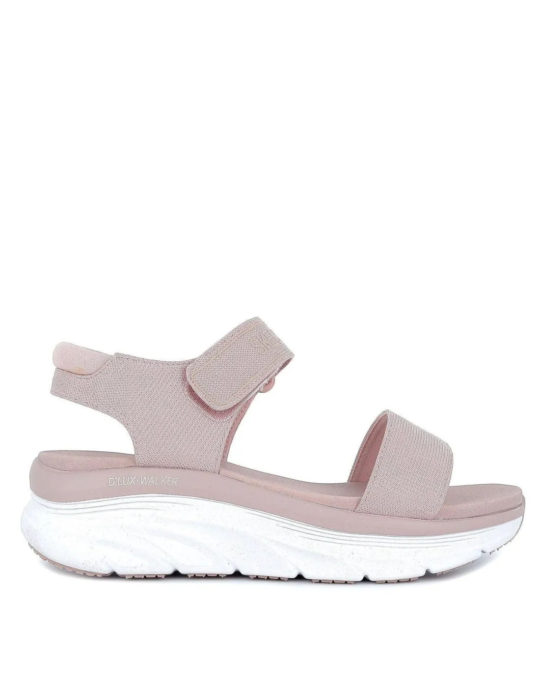 Sandalia deportiva elástica rosa Skechers