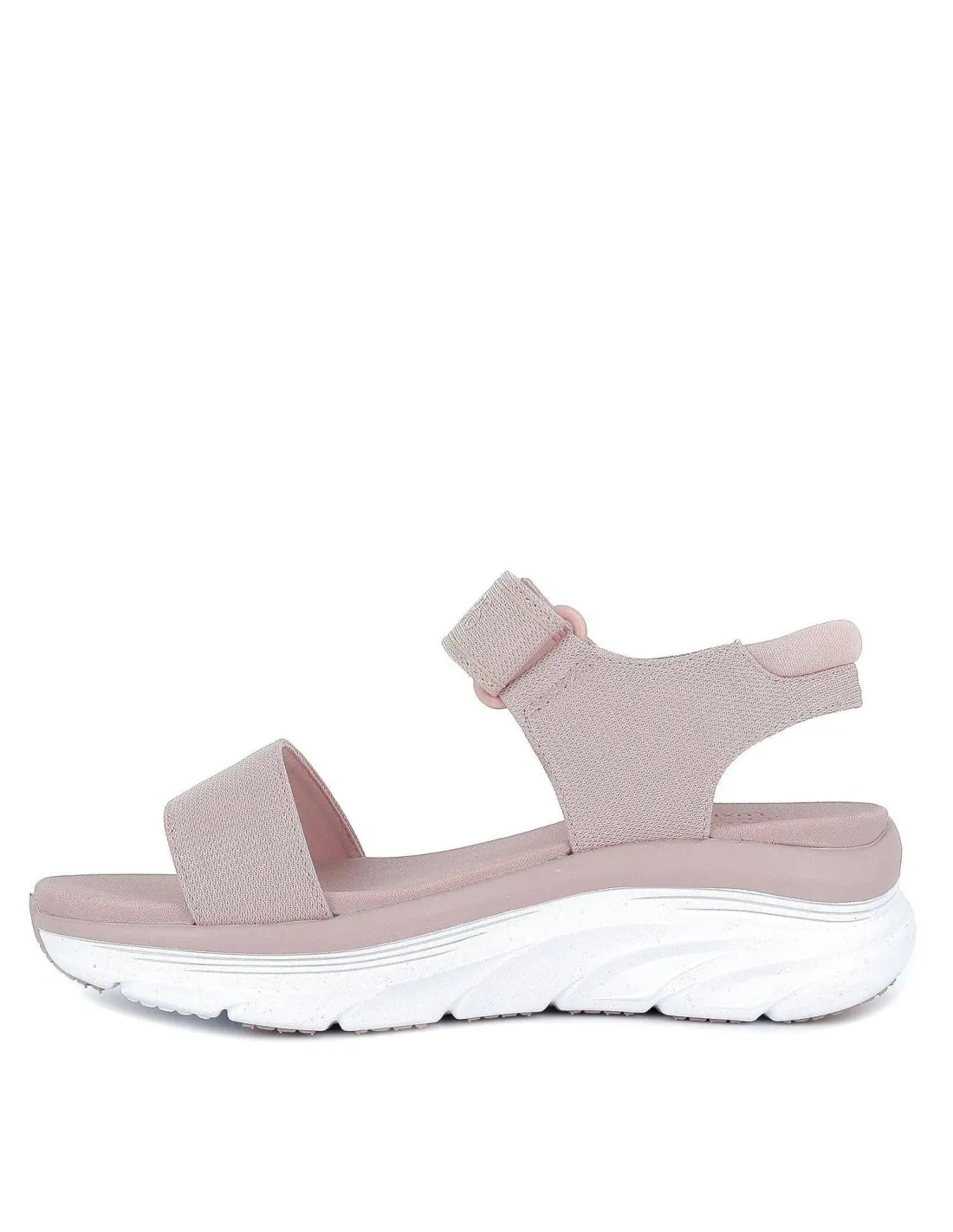 Sandalia deportiva elástica rosa Skechers