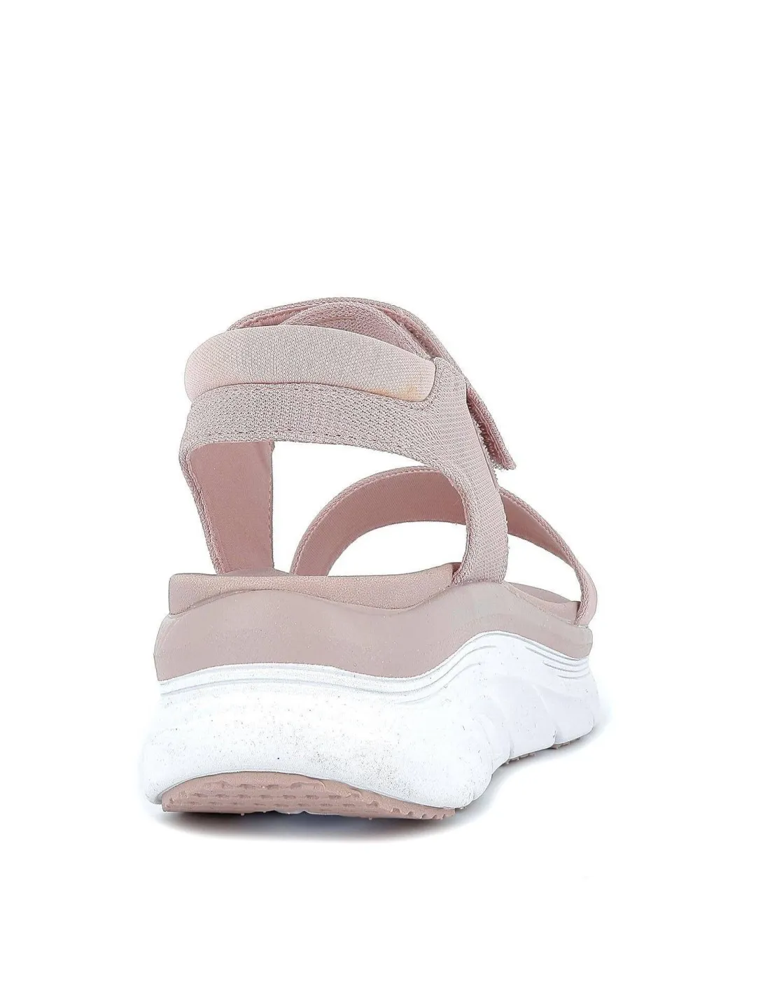 Sandalia deportiva elástica rosa Skechers