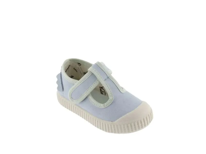SANDALIA LONA ANIMALES VICTORIA EN COLOR CELESTE 1366165