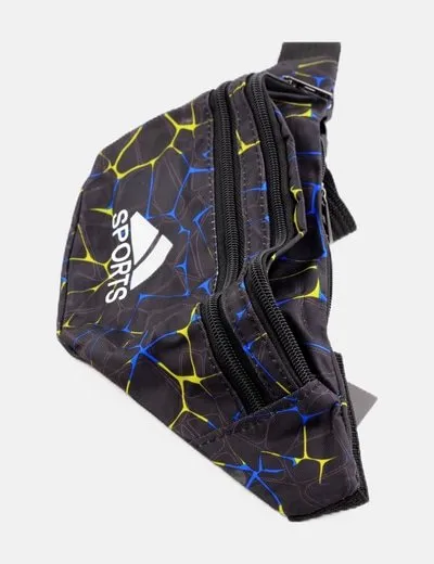 Sport Riñonera negra estampada