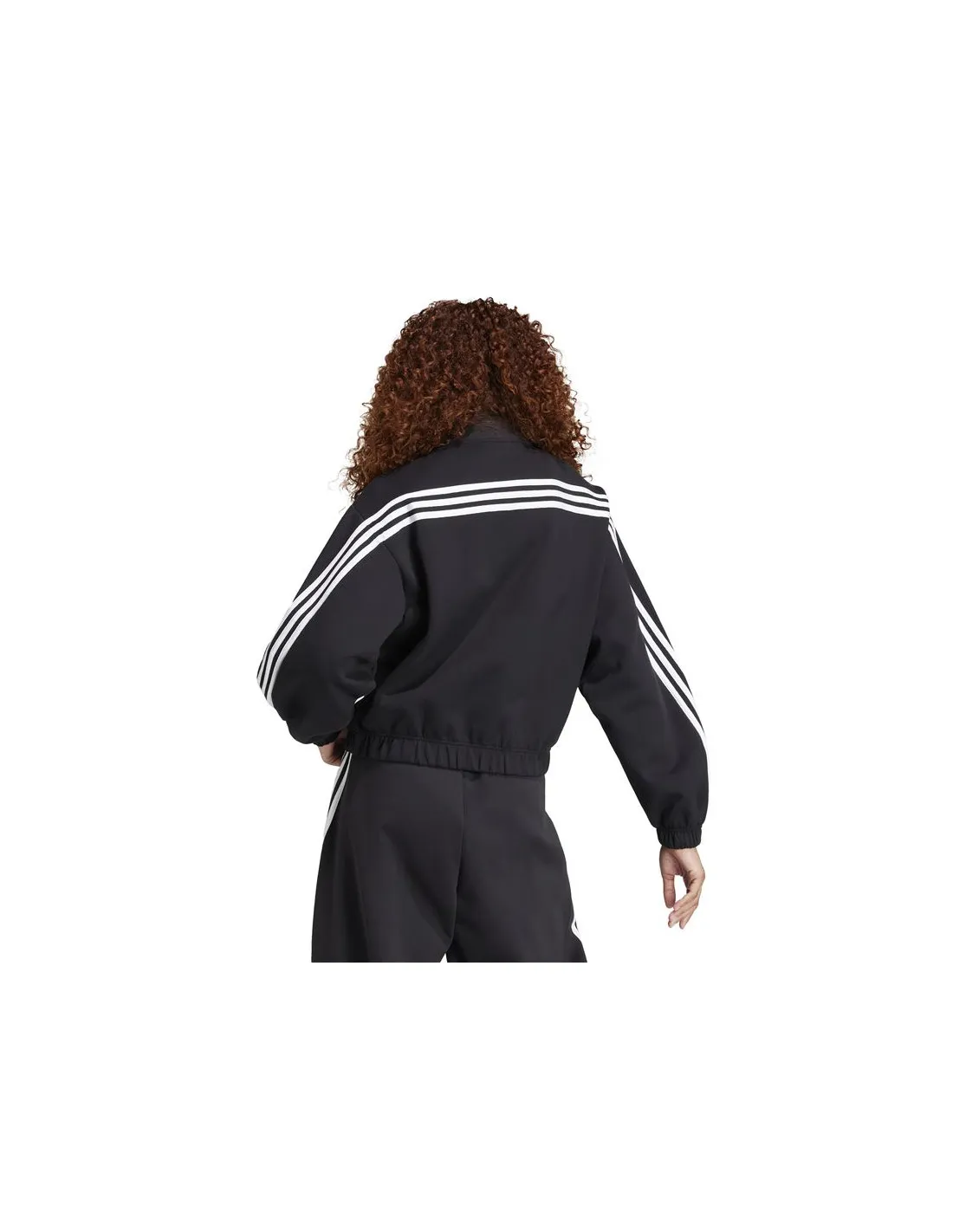 Sudadera adidas Future Icons 3 Bandas Quarter Zip Mujer Negro