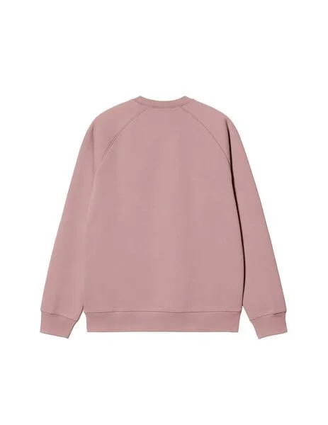 Sudadera carhartt wip chase rosa para hombre