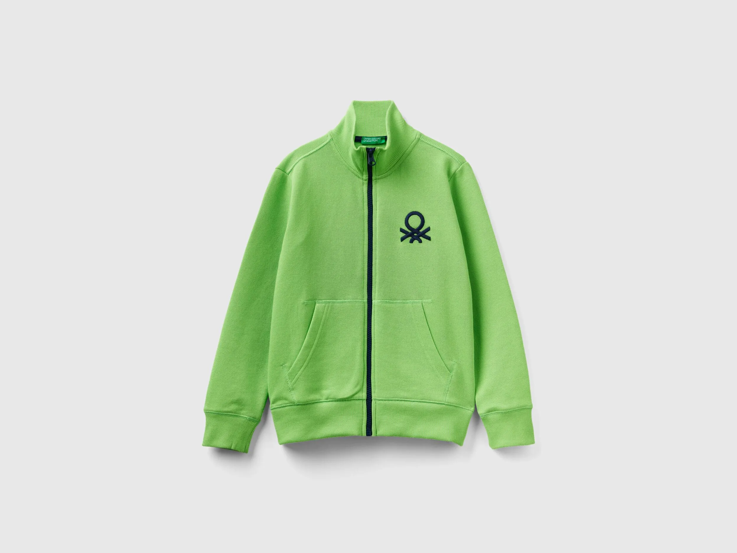 Sudadera de 100 % algodón con cremallera
