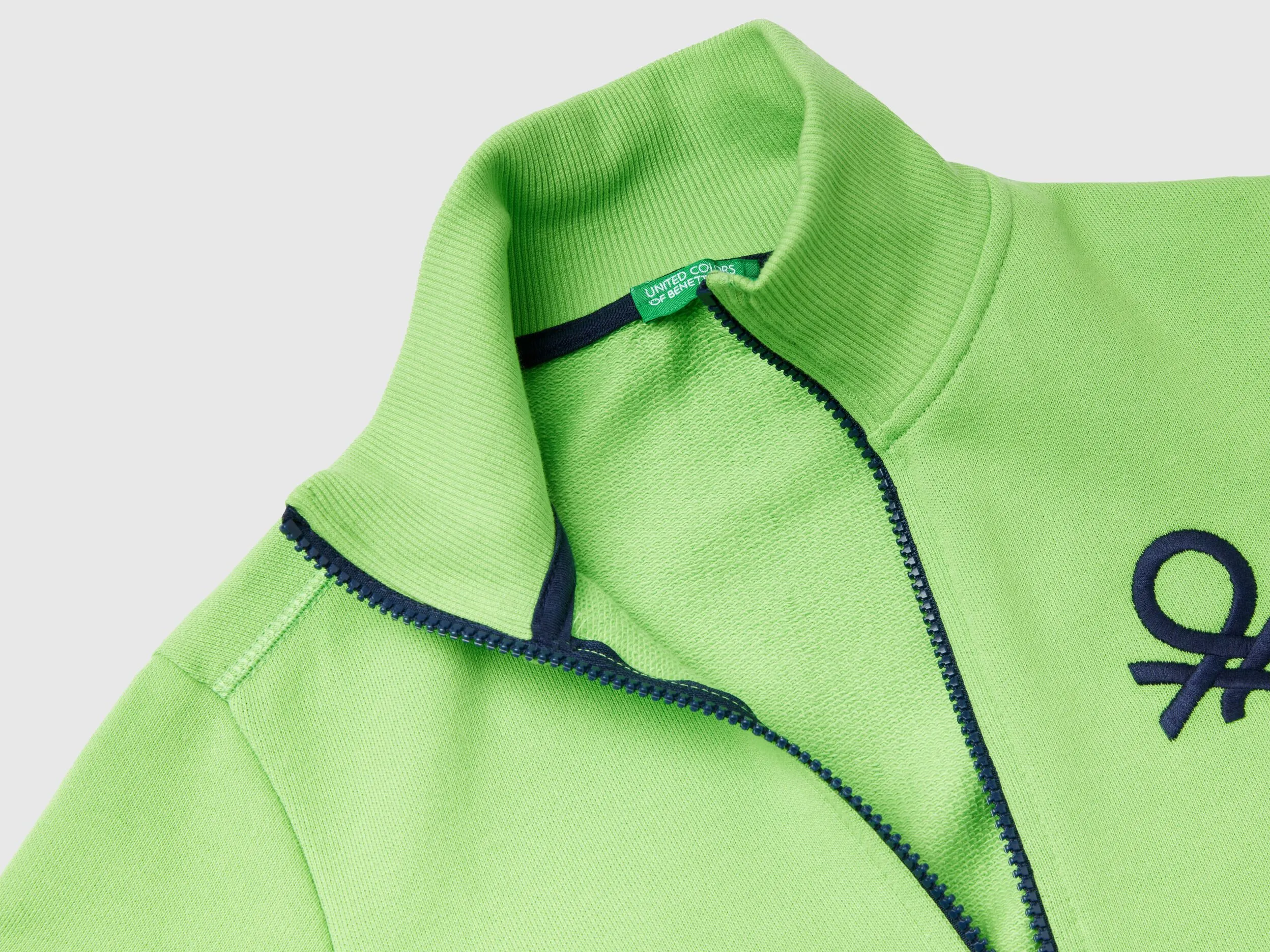 Sudadera de 100 % algodón con cremallera