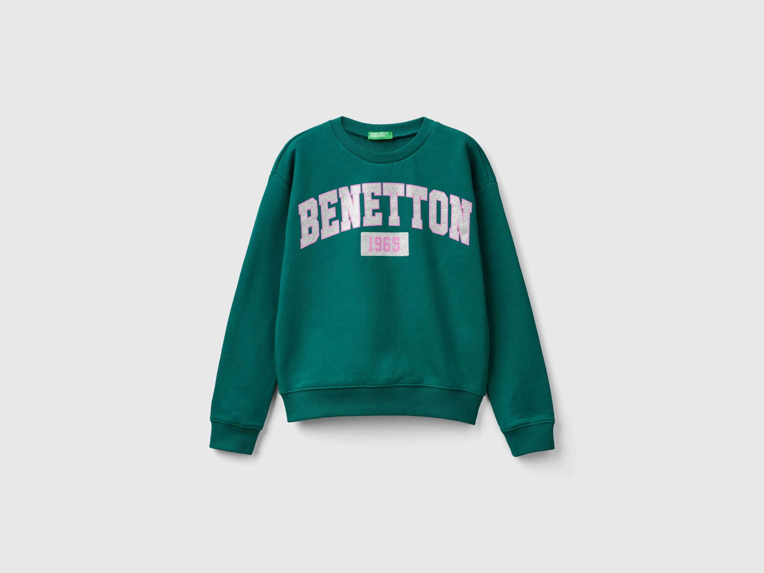 Sudadera de 100 % algodón con logotipo de glitter