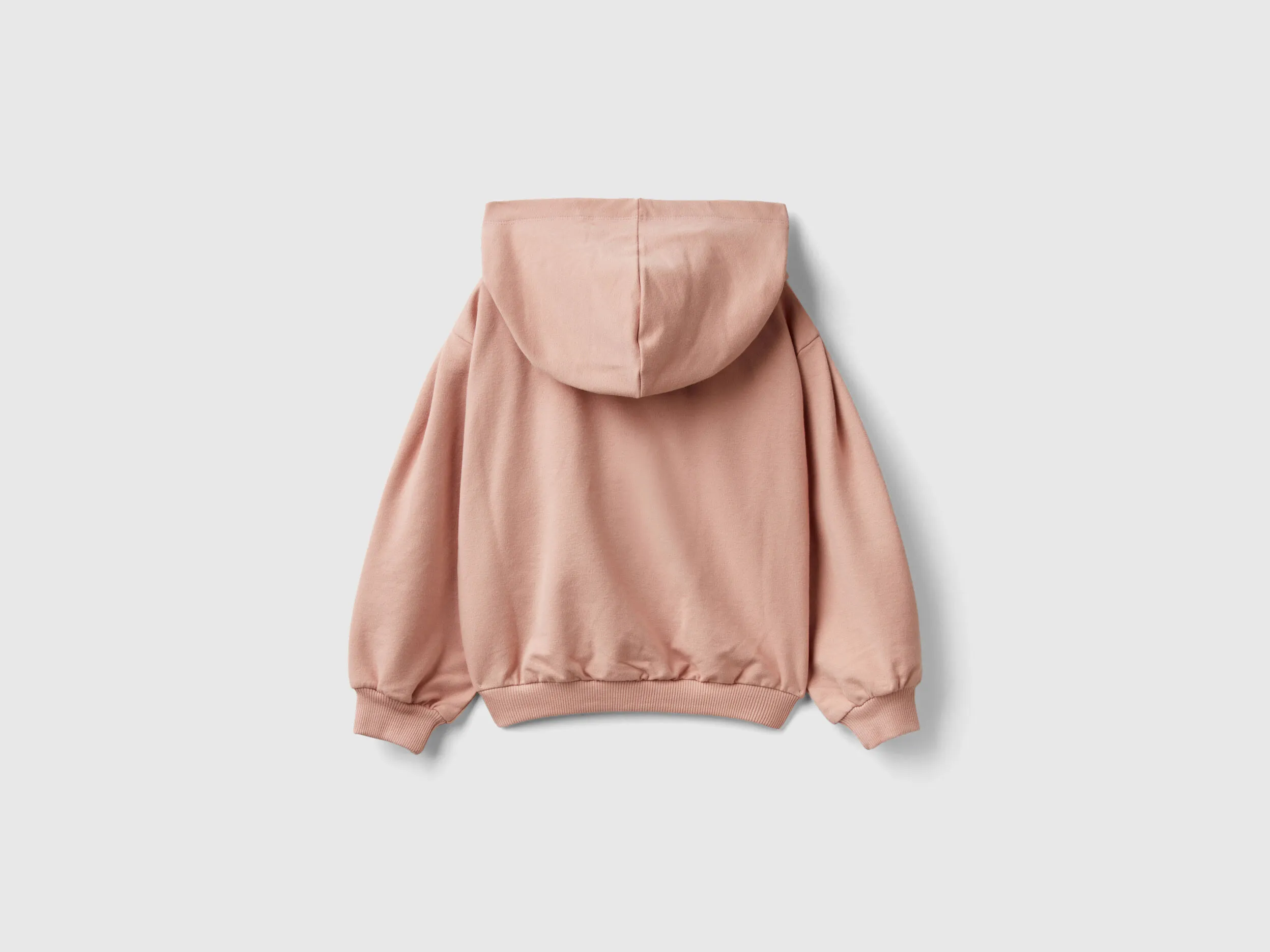 Sudadera de algodón orgánico elástico con cremallera