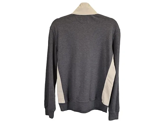 Sudadera de medio cierre Brunello Cucinelli en algodón gris 