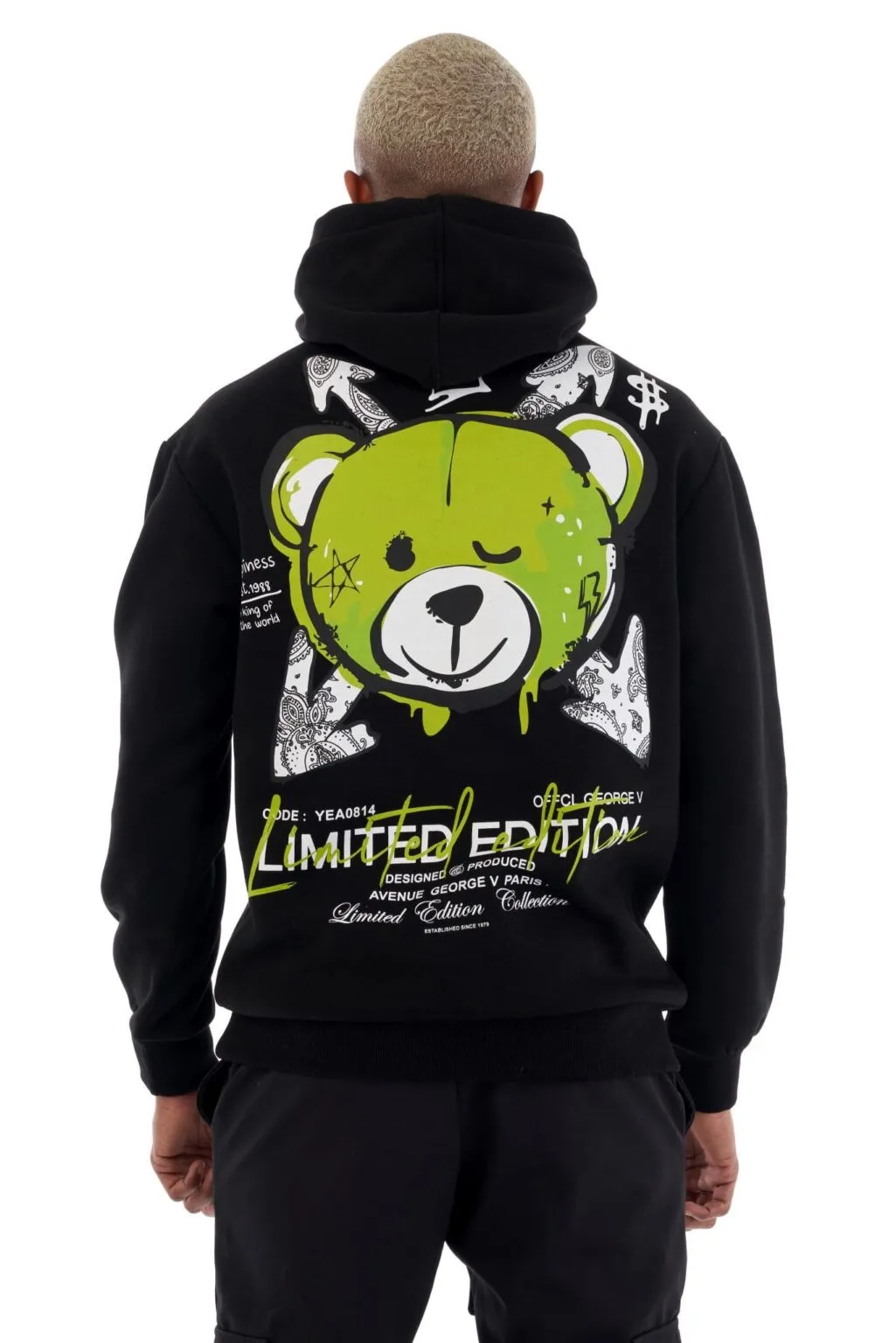 SUDADERA GEORGE V  GV10011 BLACK