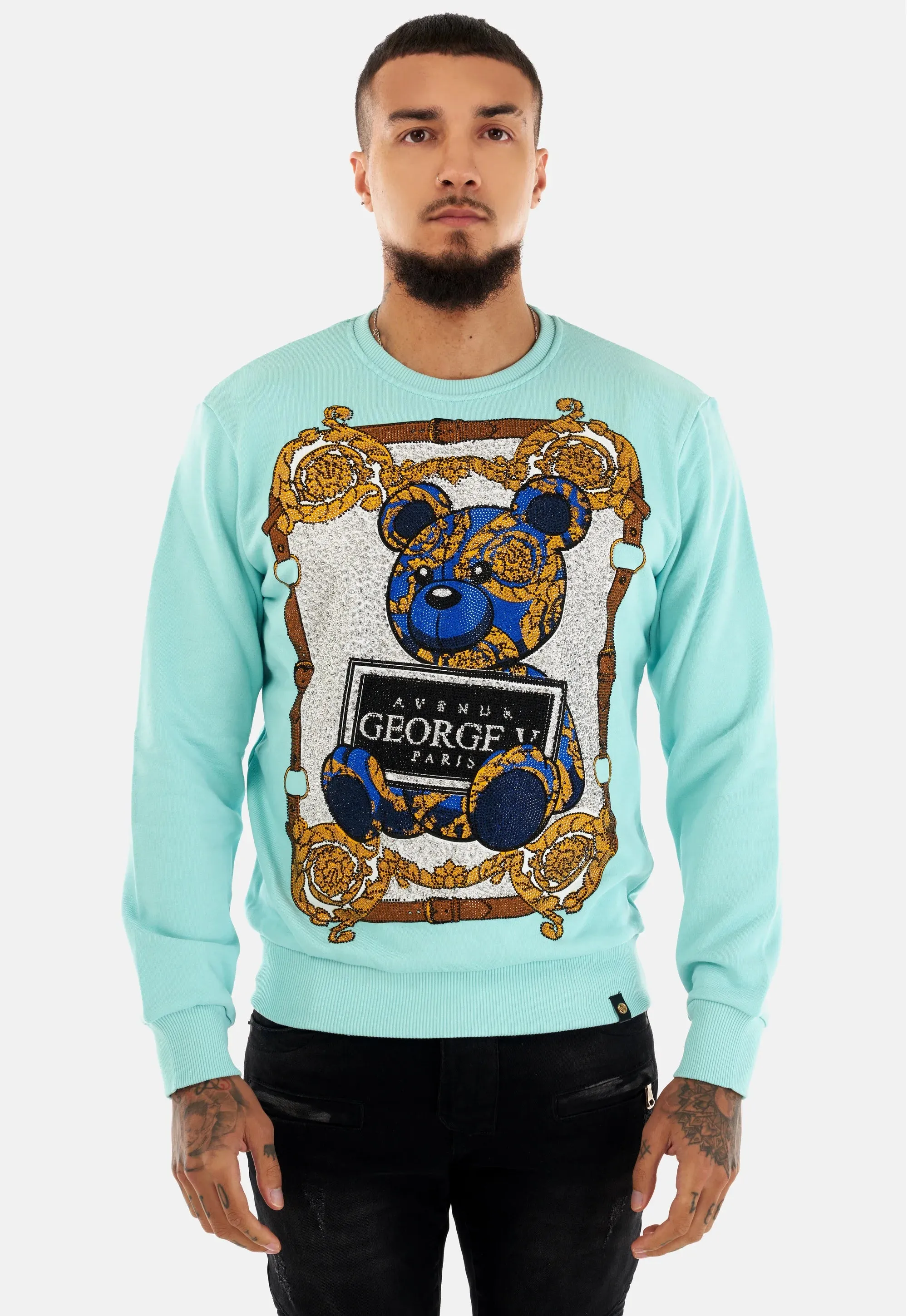 SUDADERA GEORGE V  GV2324 BABY BLUE/SAX