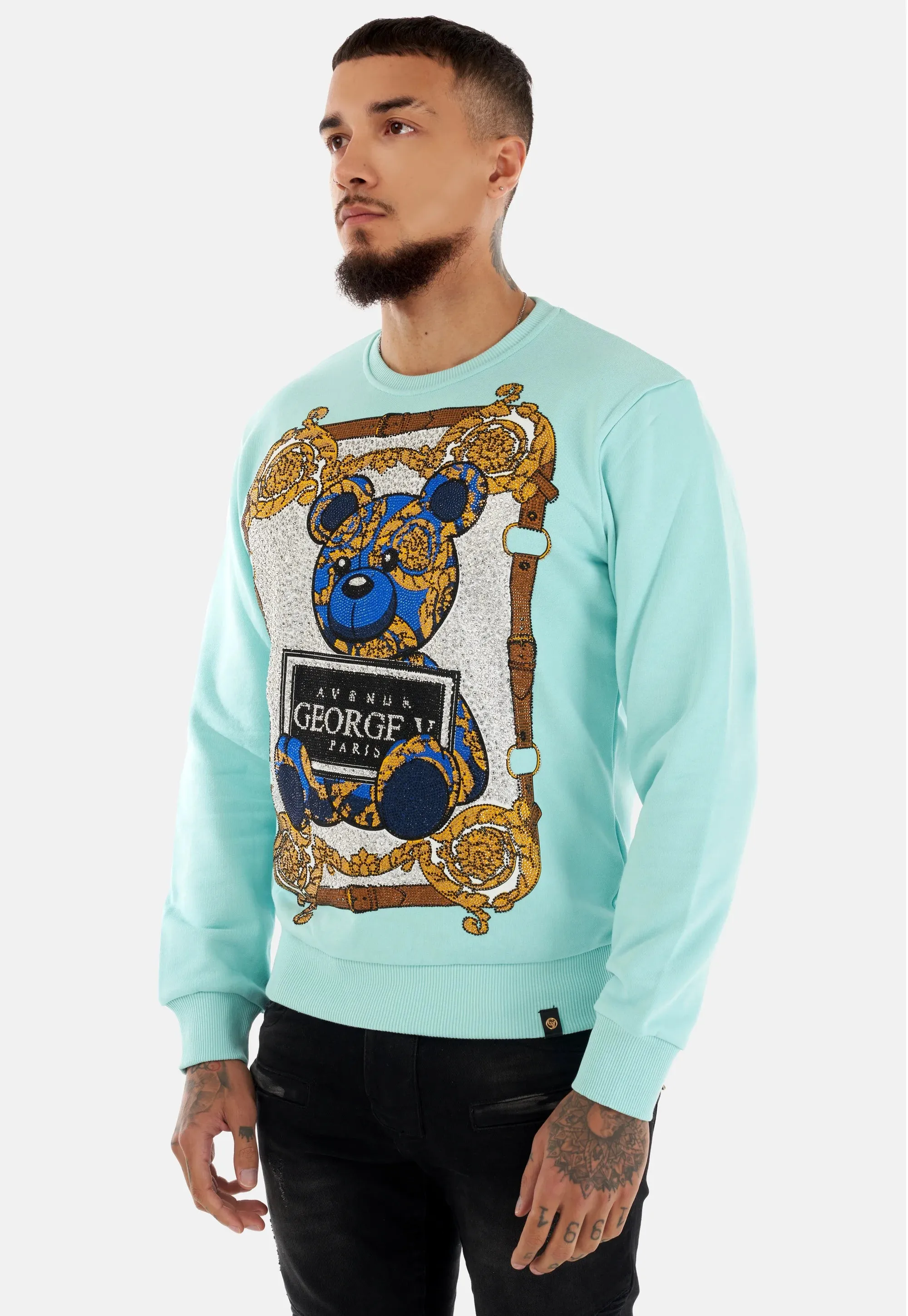SUDADERA GEORGE V  GV2324 BABY BLUE/SAX