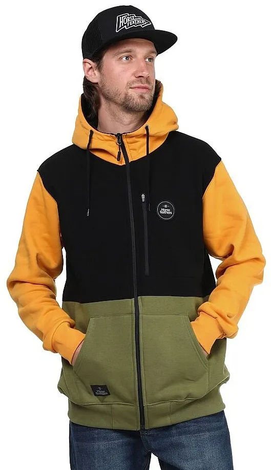 SUDADERA HORSEFEATHERS ZACH II ZIP  LIZARD  MEN´S
