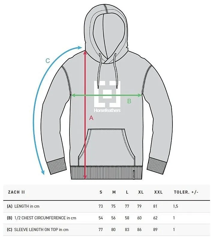 SUDADERA HORSEFEATHERS ZACH II ZIP  LIZARD  MEN´S