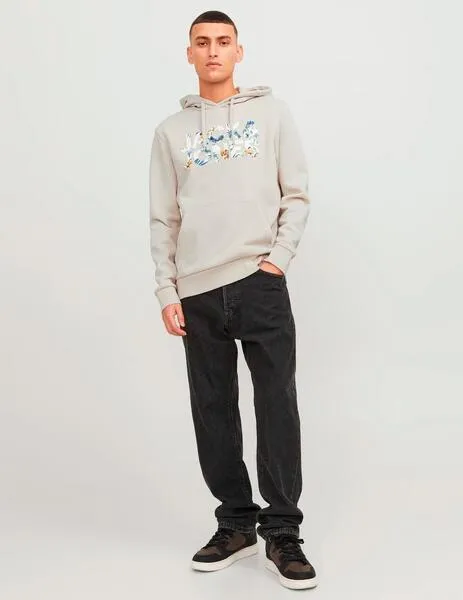 Sudadera Jack & Jones 'Jeff' Beige Flores