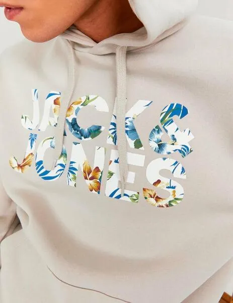 Sudadera Jack & Jones 'Jeff' Beige Flores