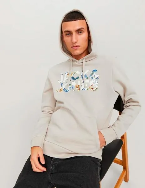 Sudadera Jack & Jones 'Jeff' Beige Flores