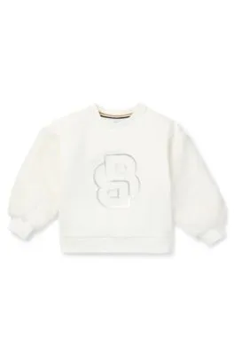 Sudadera para niños con monograma Double B de efecto metalizado