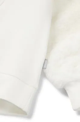 Sudadera para niños con monograma Double B de efecto metalizado