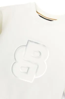Sudadera para niños con monograma Double B de efecto metalizado