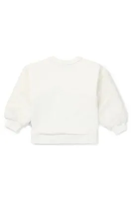 Sudadera para niños con monograma Double B de efecto metalizado