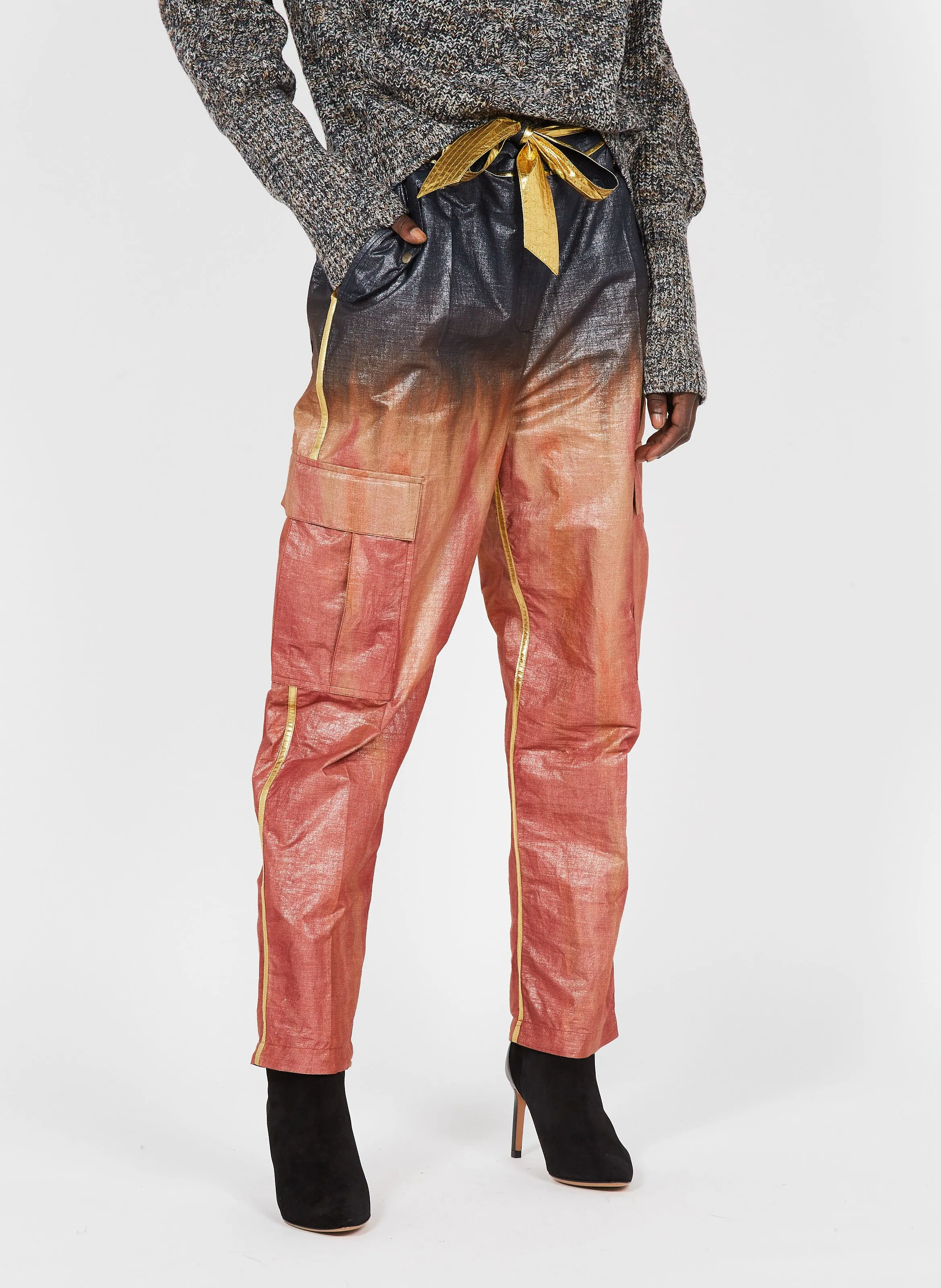 SURI  PANTALóN ANCHO DE ALGODóN ESTILO MILITAR EN MULTICOLOR
