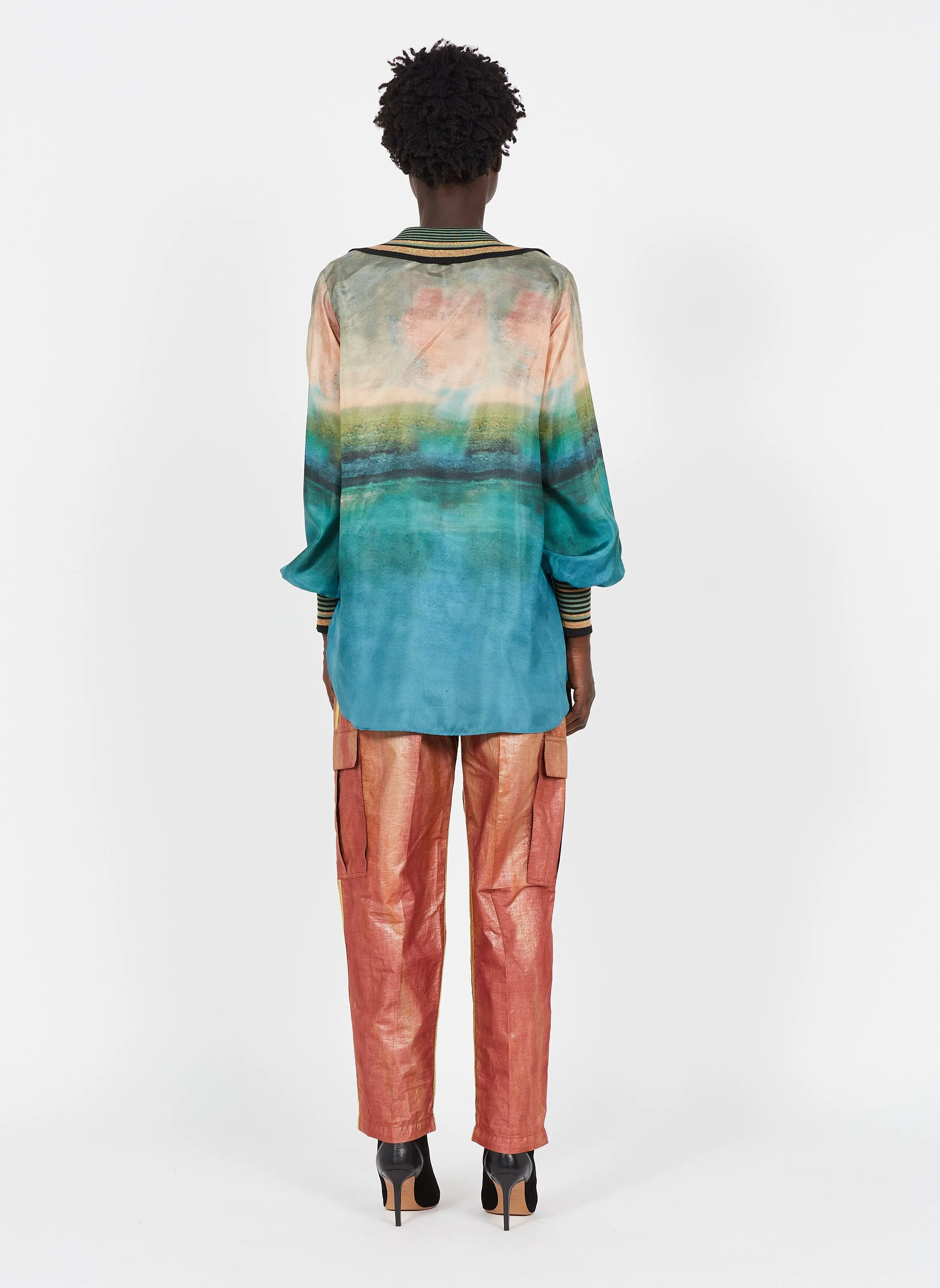 SURI  PANTALóN ANCHO DE ALGODóN ESTILO MILITAR EN MULTICOLOR