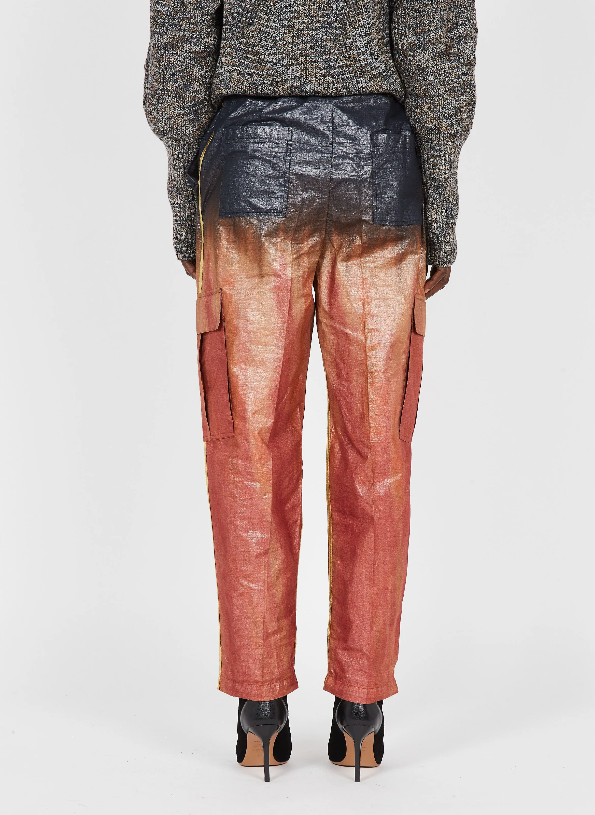 SURI  PANTALóN ANCHO DE ALGODóN ESTILO MILITAR EN MULTICOLOR