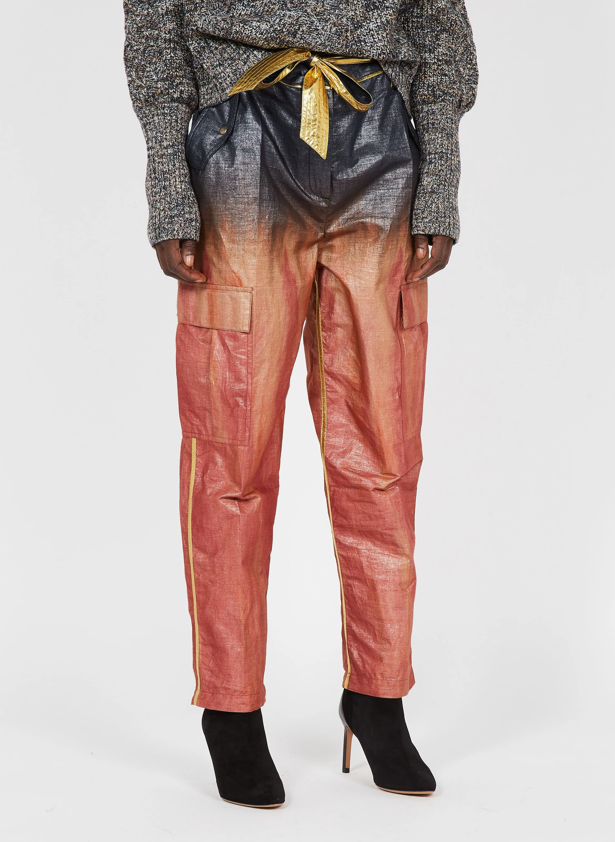 SURI  PANTALóN ANCHO DE ALGODóN ESTILO MILITAR EN MULTICOLOR