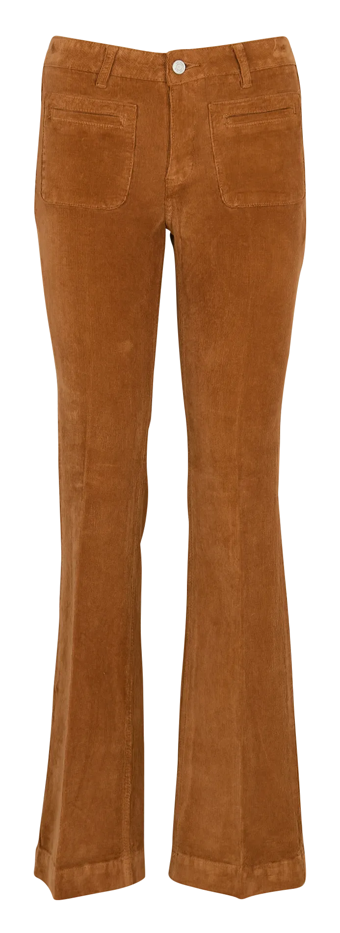 THE DIANA  PANTALóN DE ALGODóN MEZCLADO RECTO EN MARRON