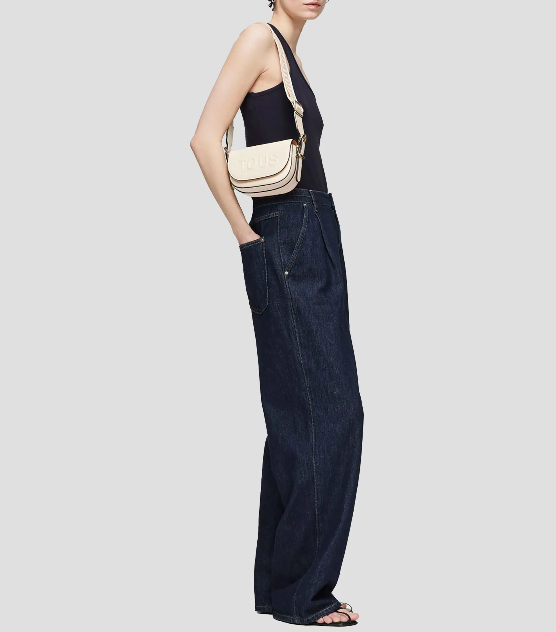 Tous Bolso crossbody beige Brenda con logotipo Mujer