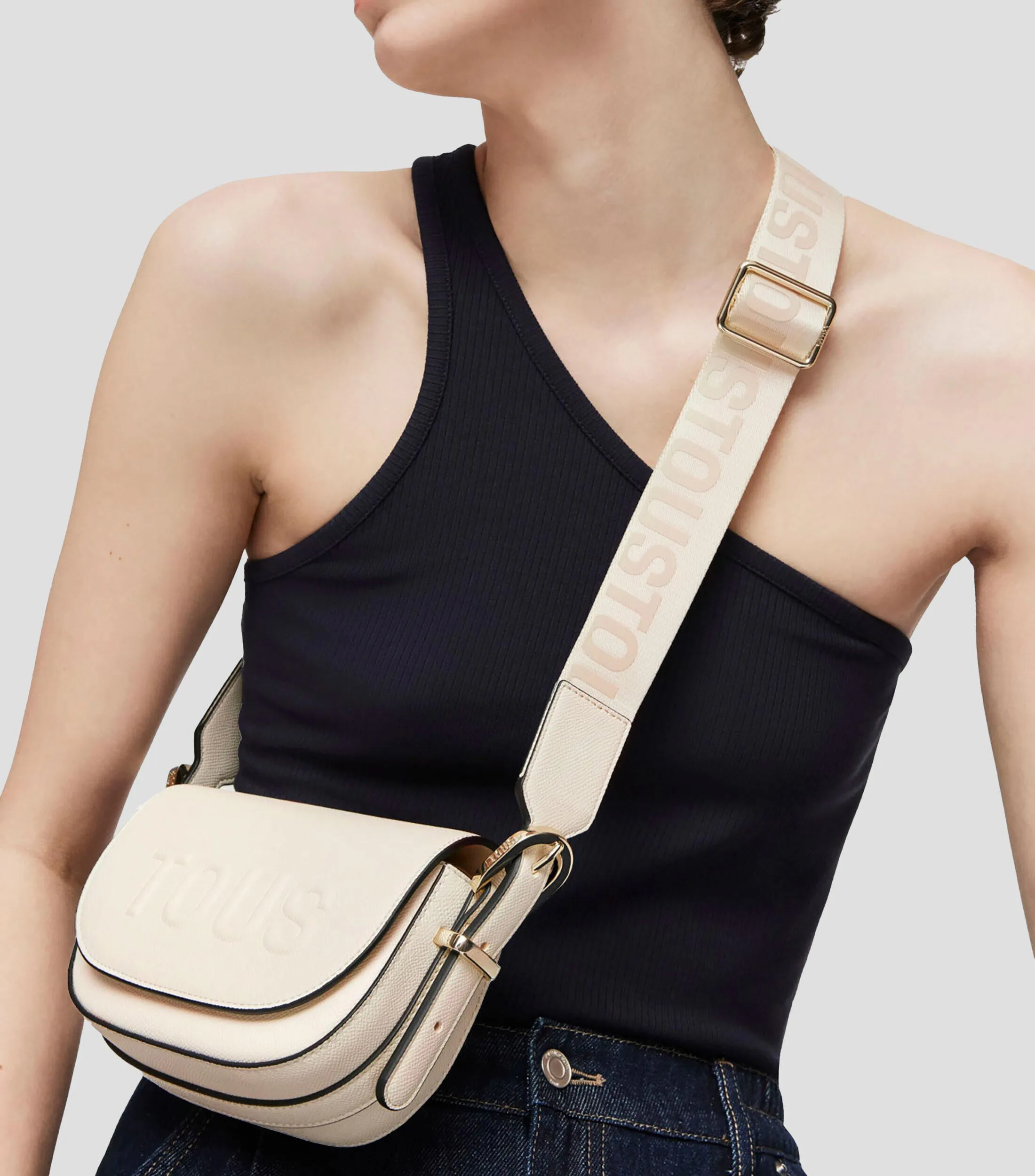 Tous Bolso crossbody beige Brenda con logotipo Mujer