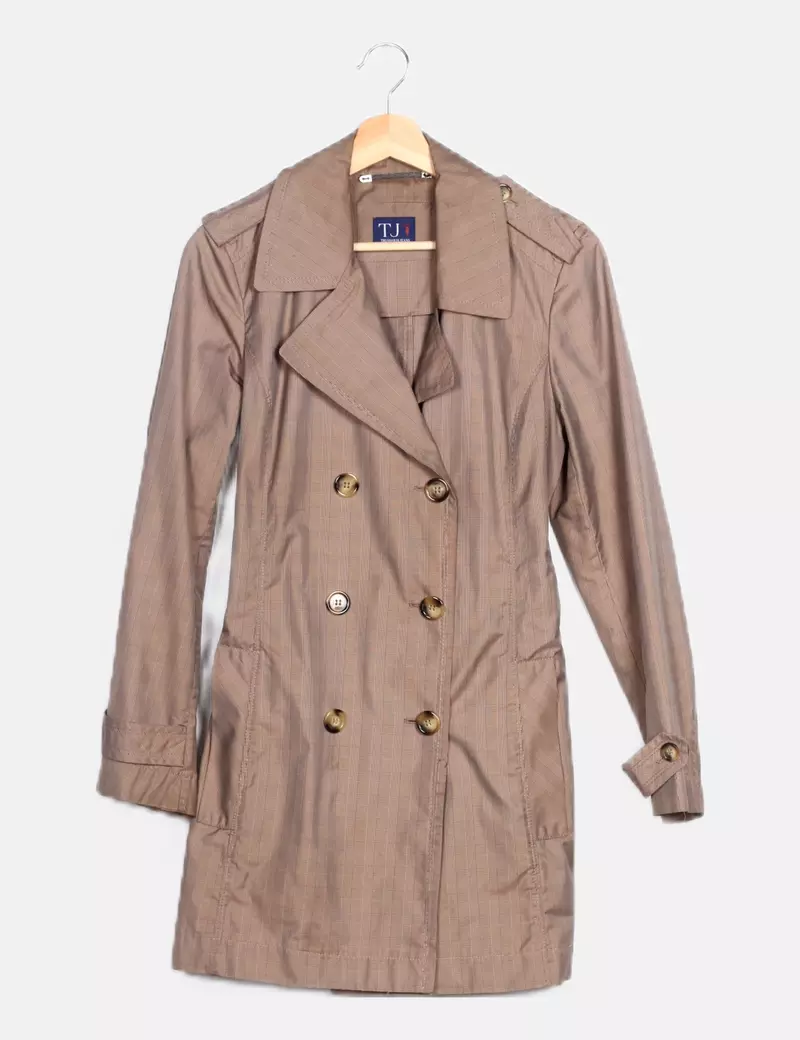 Trussardi jeans Gabardina marrón casual