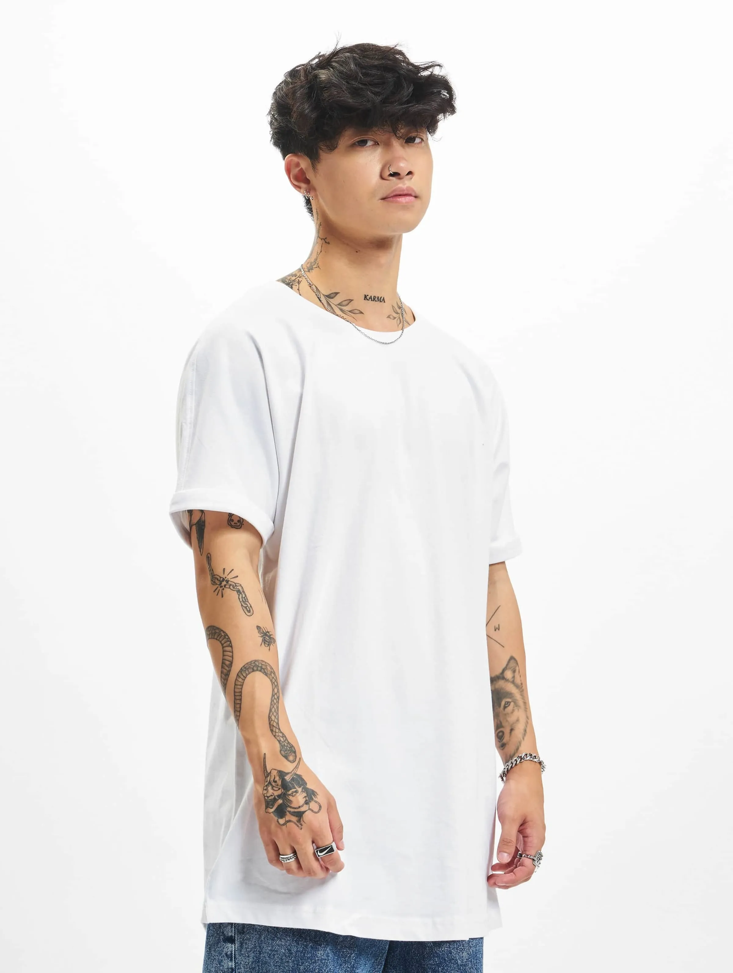 URBAN CLASSICS PREPACK LONG SHAPED TURNUP 2PACK TSHIRT