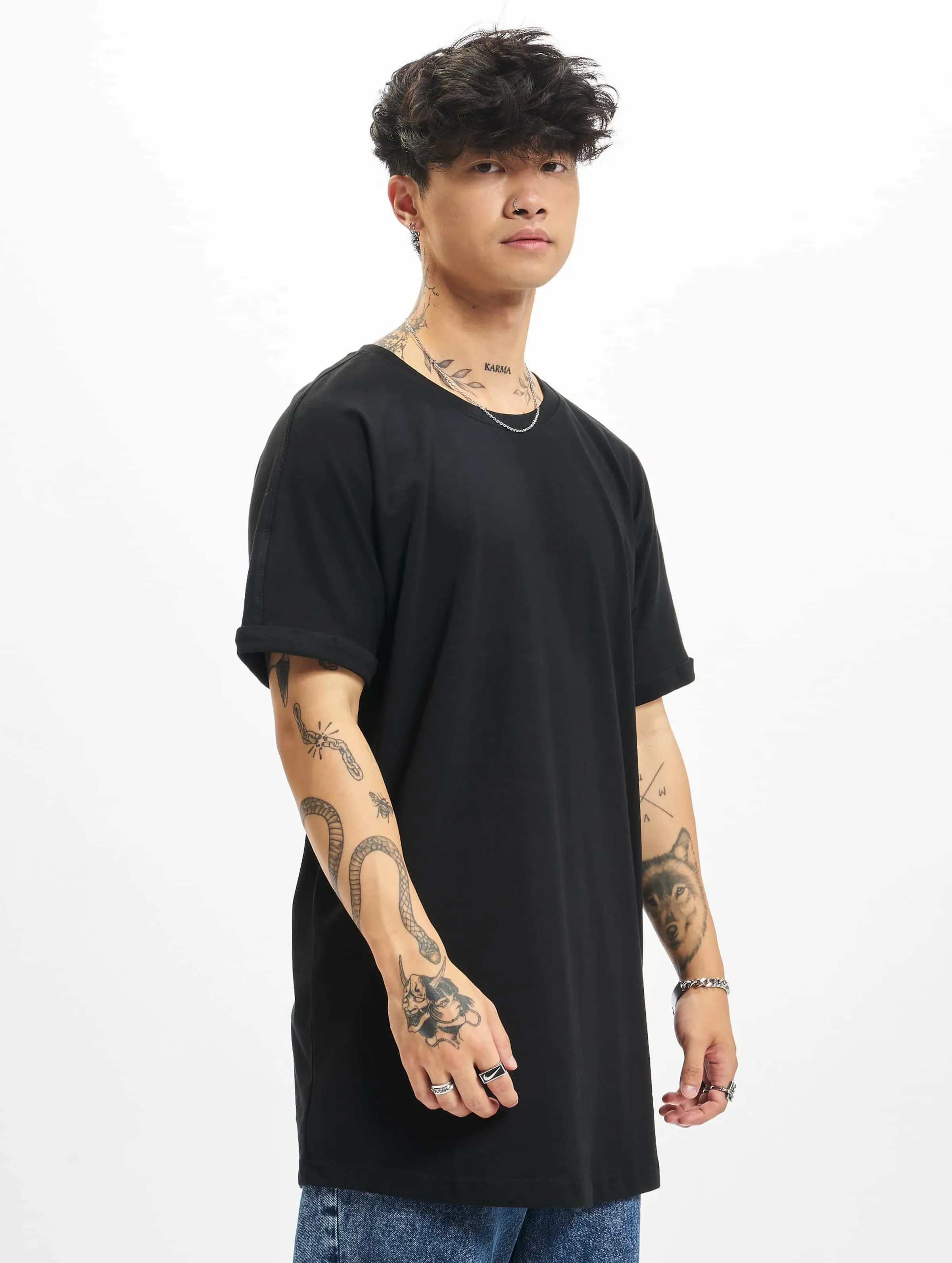 URBAN CLASSICS PREPACK LONG SHAPED TURNUP 2PACK TSHIRT