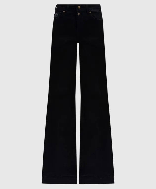 Versace Jeans Couture Black flared jeans with logo