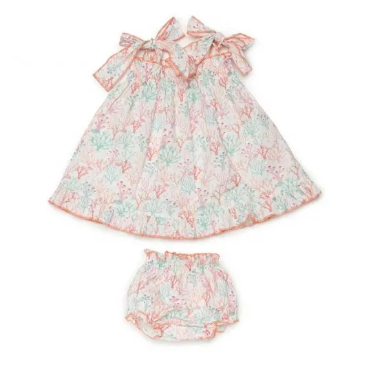 Vestido bebé Juliana estampado corales