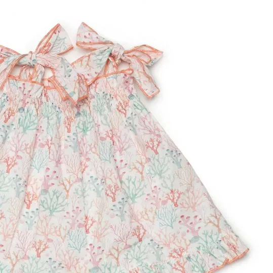 Vestido bebé Juliana estampado corales