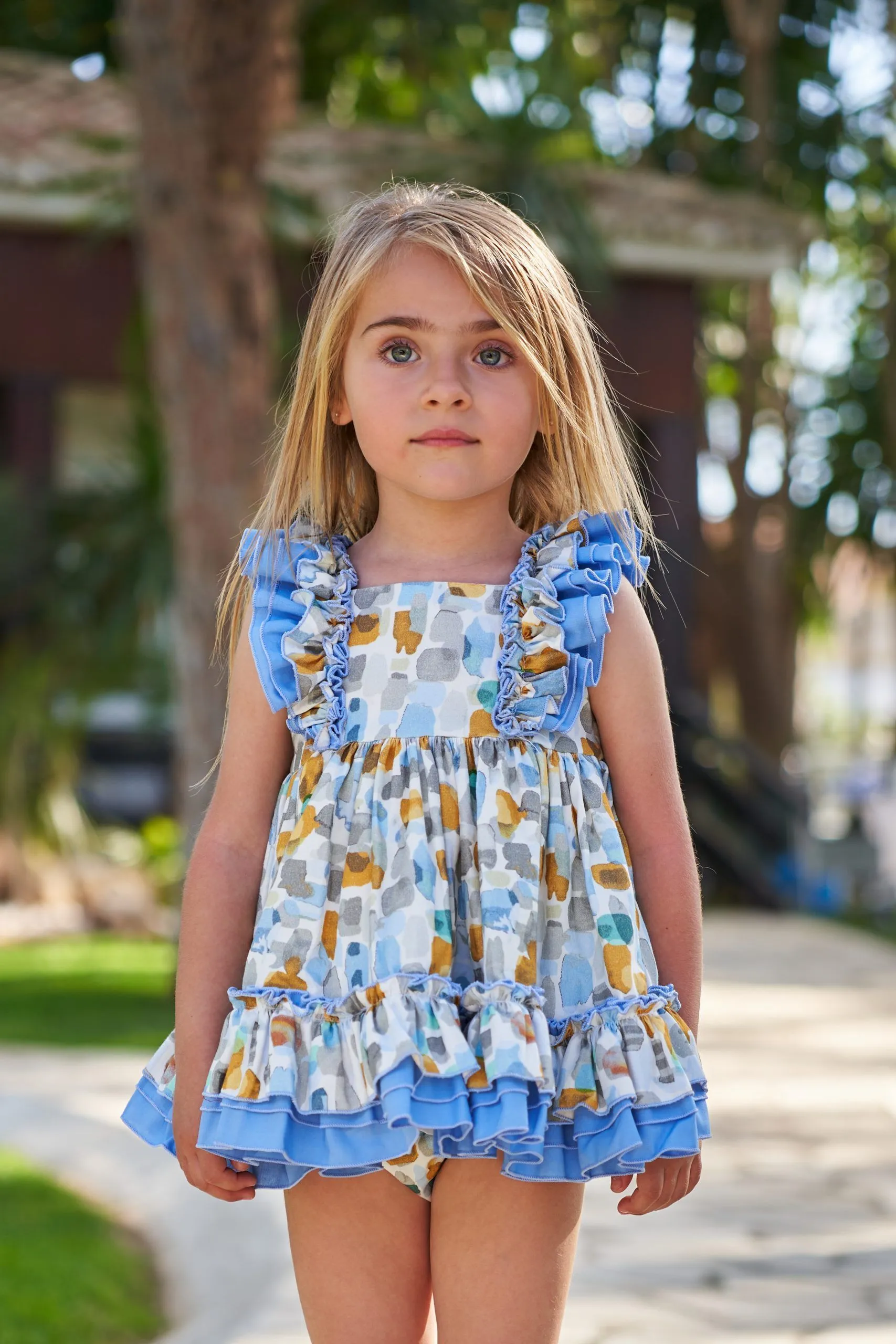 Vestido bebé manchas multicolor