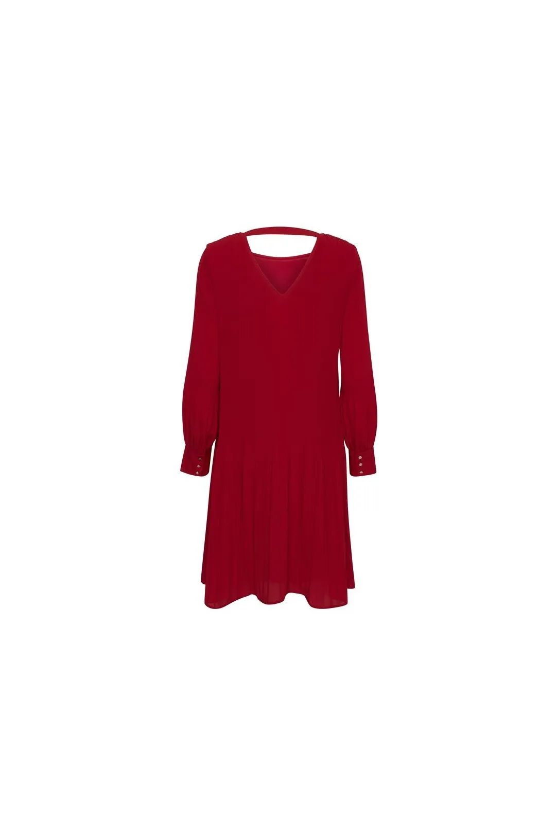 Vestido plisado Byidarose rojo