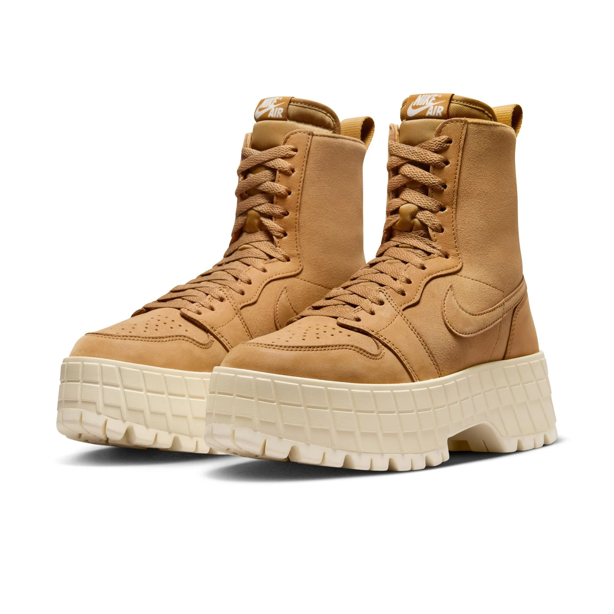 WOMEN AIR JORDAN 1 BROOKLYN WHEAT/MUSLINWHEAT